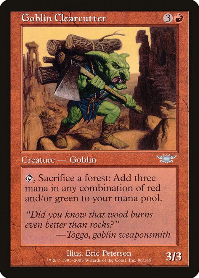 Goblin Clearcutter 96 card from Legions