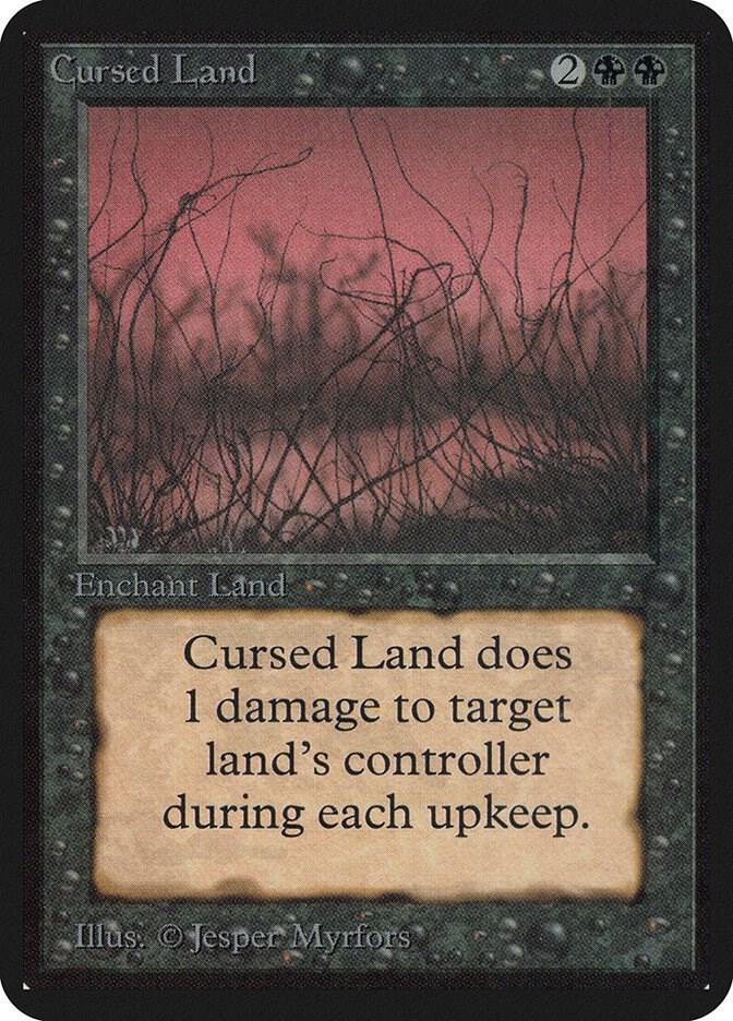 Cursed Land card from Alpha Edition