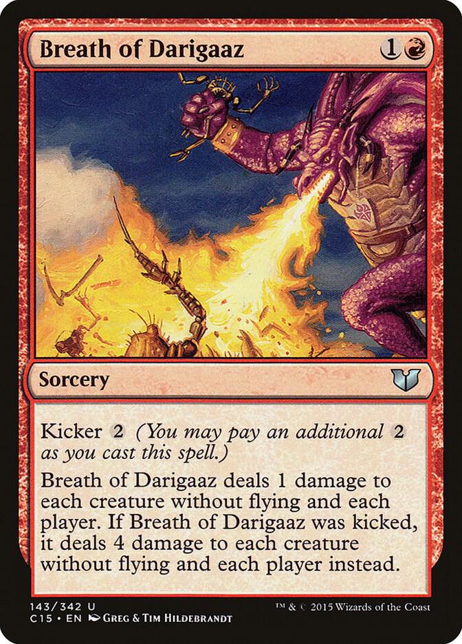 Breath of Darigaaz 143 card from Commander 2015