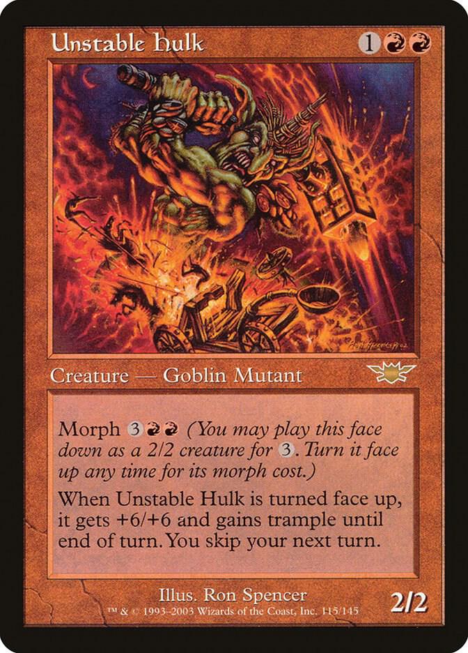 Unstable Hulk 115 card from Legions