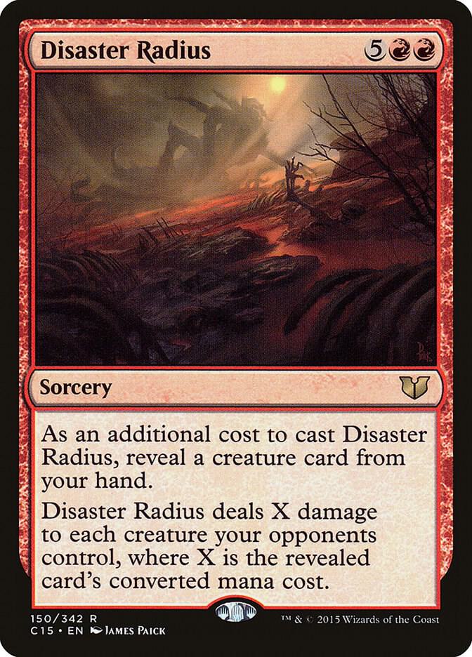 Disaster Radius 150 card from Commander 2015