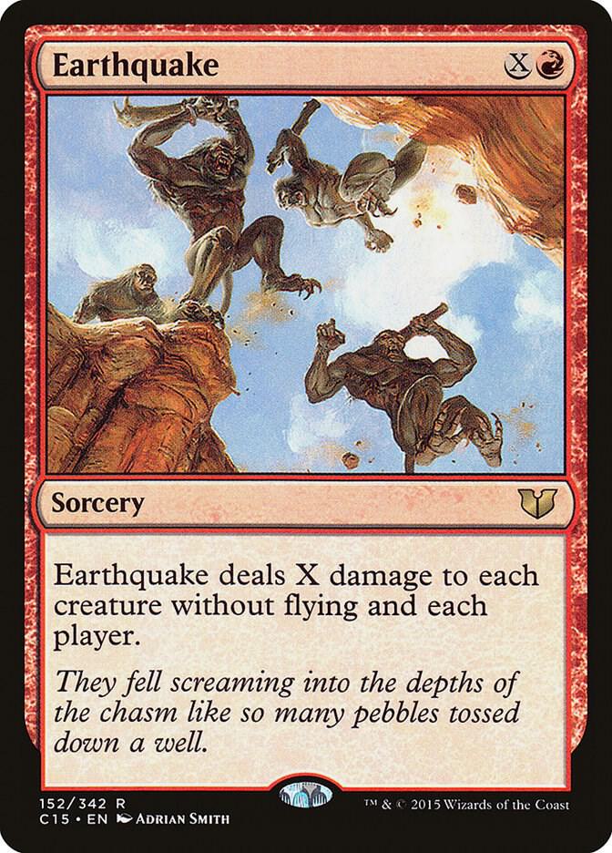 Earthquake 152 card from Commander 2015