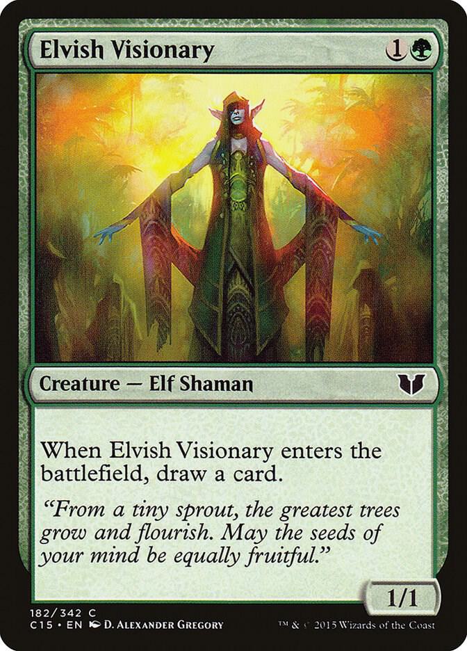 Elvish Visionary 182 card from Commander 2015