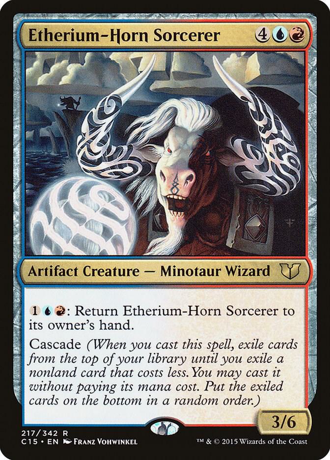 Etherium-Horn Sorcerer 217 card from Commander 2015