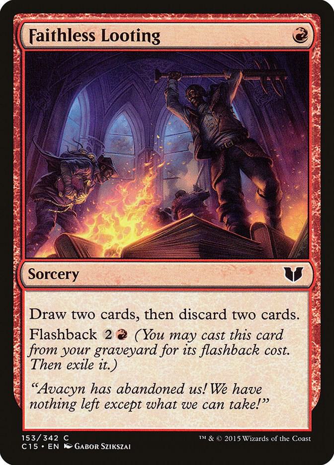 Faithless Looting 153 card from Commander 2015