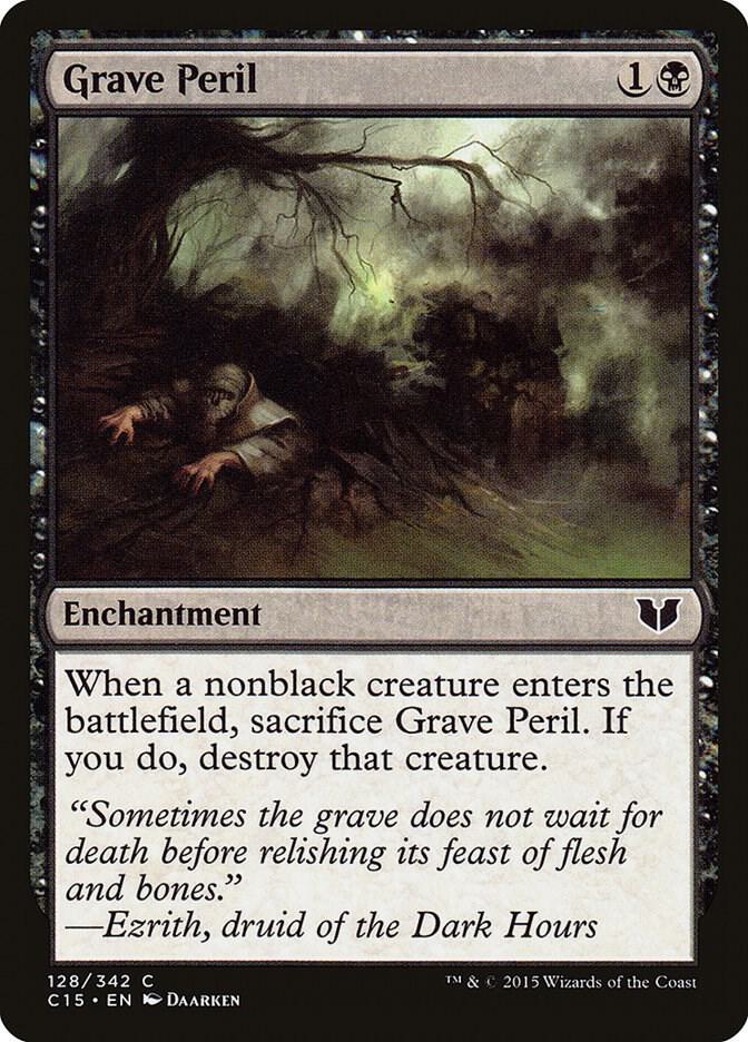 Grave Peril 128 card from Commander 2015
