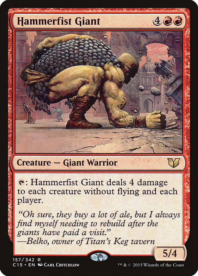 Hammerfist Giant 157 card from Commander 2015