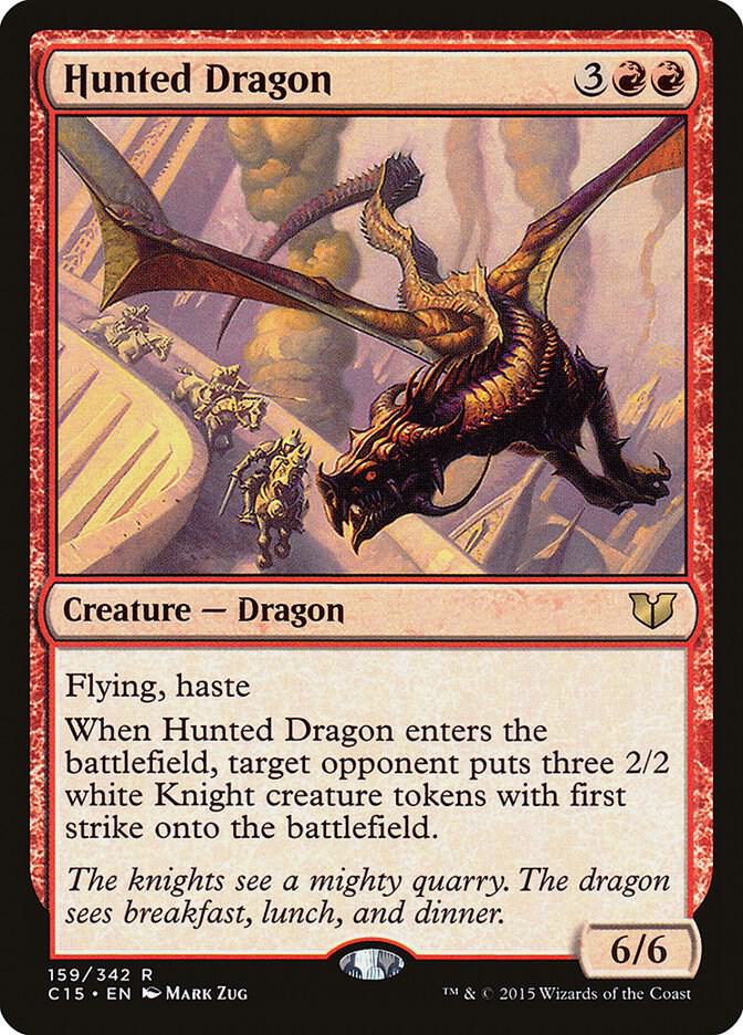 Hunted Dragon 159 card from Commander 2015
