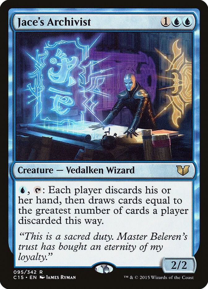 Jace's Archivist 95 card from Commander 2015