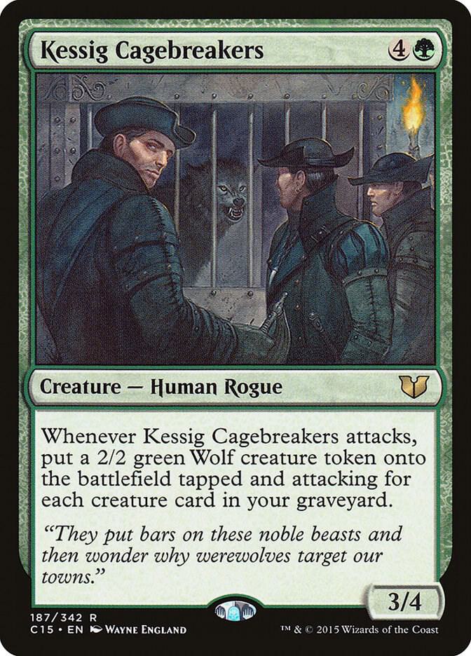 Kessig Cagebreakers 187 card from Commander 2015