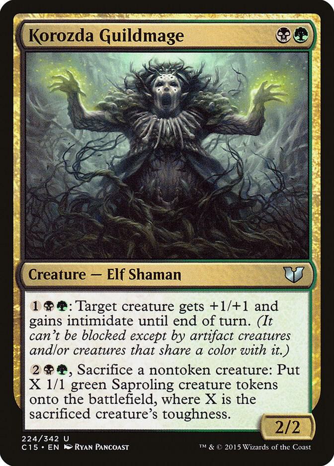 Korozda Guildmage 224 card from Commander 2015