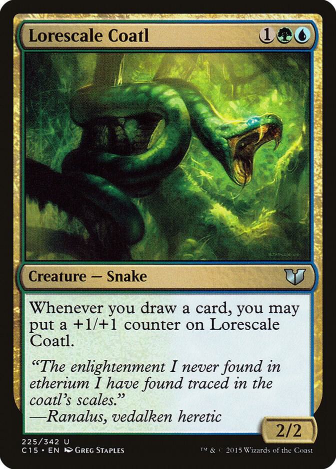 Lorescale Coatl 225 card from Commander 2015