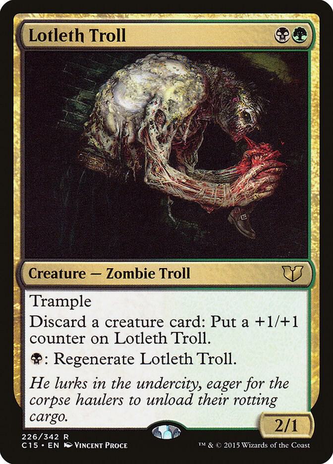 Lotleth Troll 226 card from Commander 2015