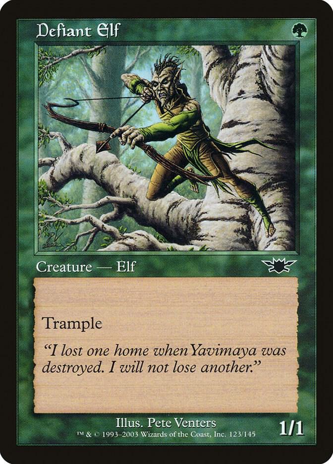 Defiant Elf 123 card from Legions