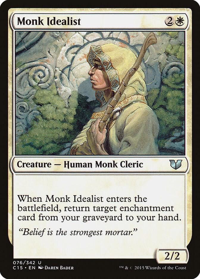 Monk Idealist 76 card from Commander 2015