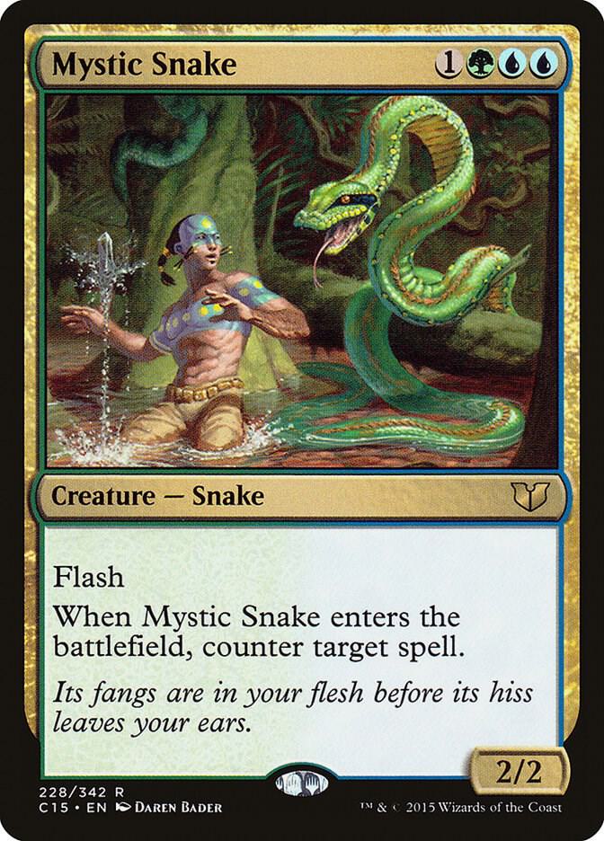 Mystic Snake 228 card from Commander 2015