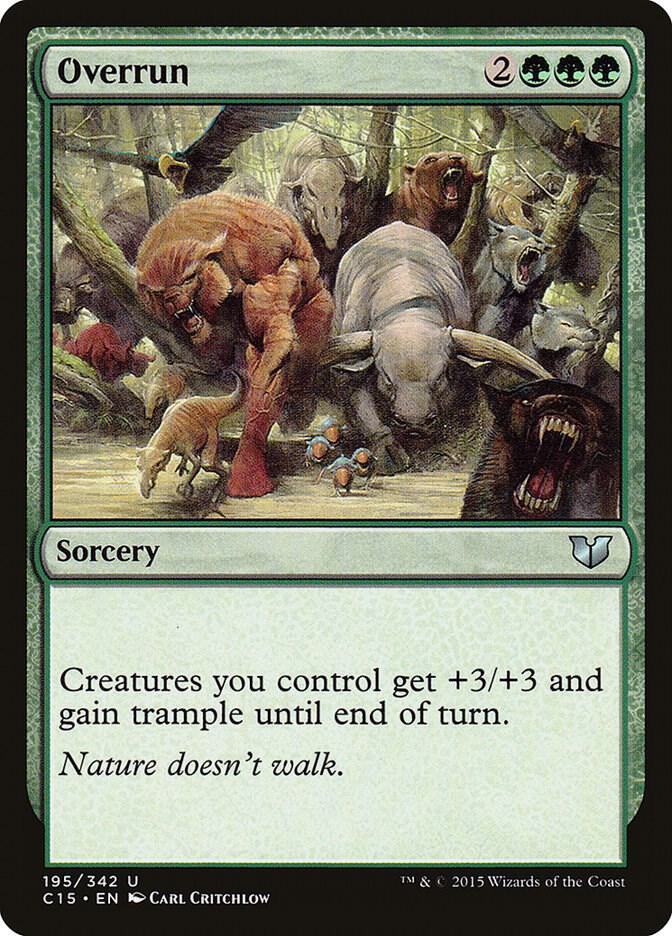 Overrun 195 card from Commander 2015