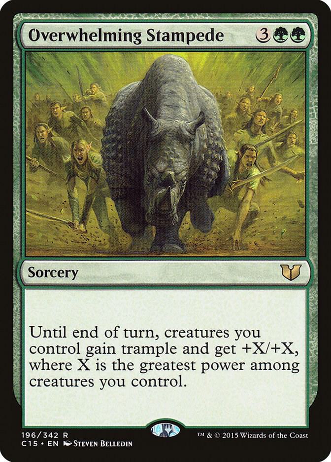Overwhelming Stampede 196 card from Commander 2015