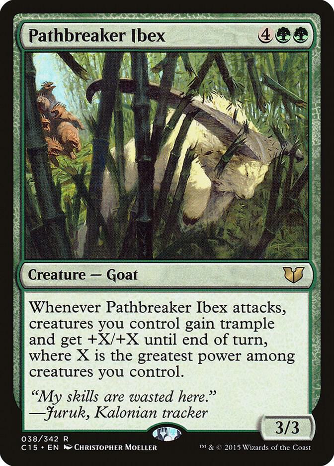 Pathbreaker Ibex 38 card from Commander 2015