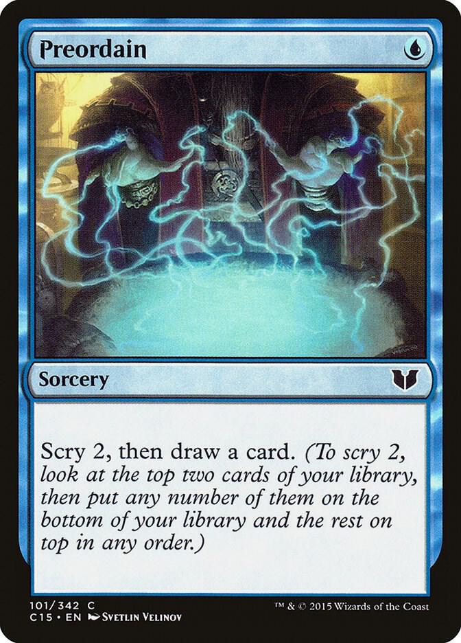Preordain 101 card from Commander 2015