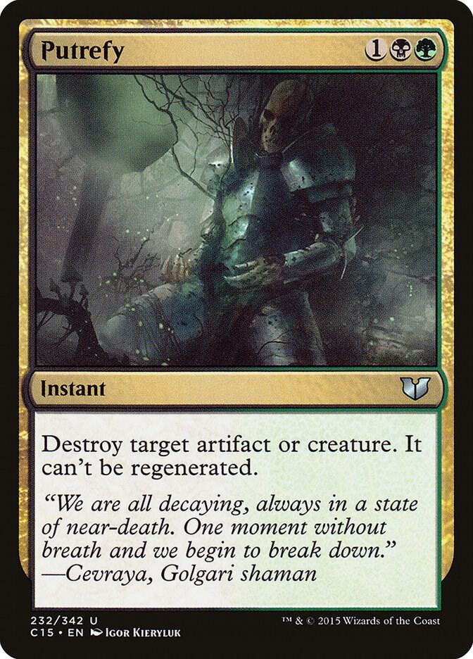 Putrefy 232 card from Commander 2015