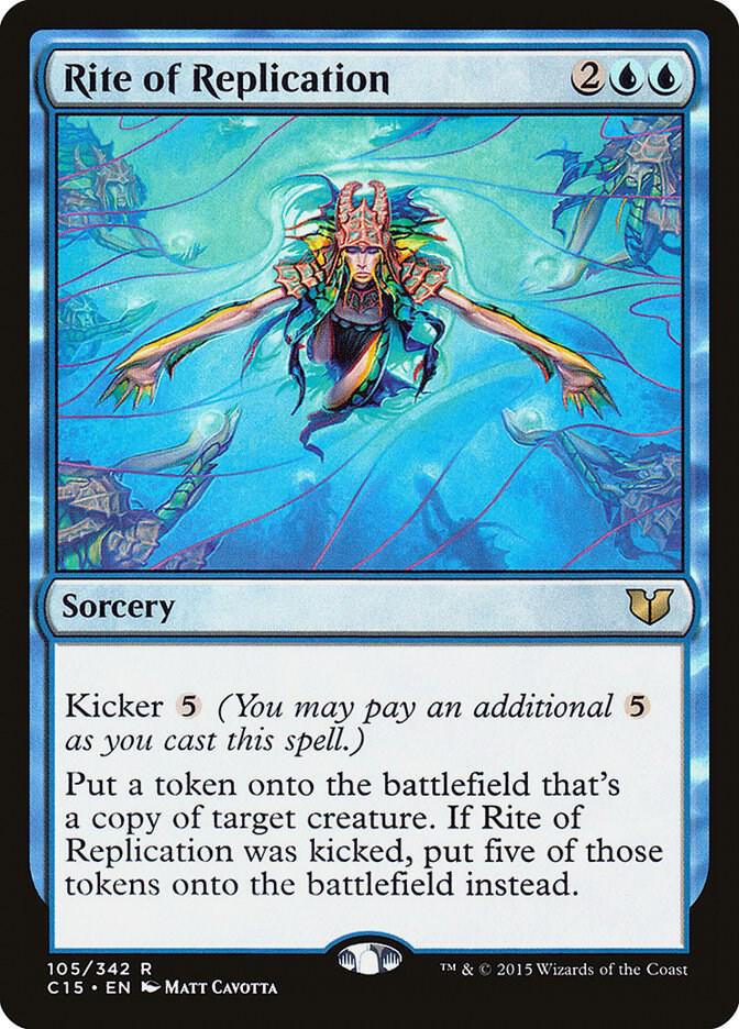 Rite of Replication 105 card from Commander 2015