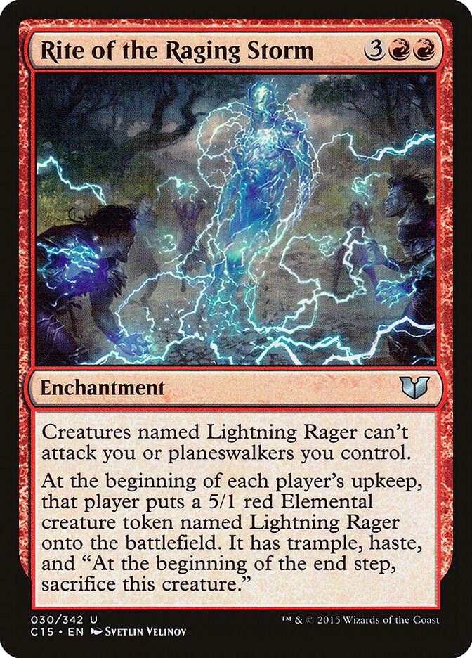 Rite of the Raging Storm 30 card from Commander 2015
