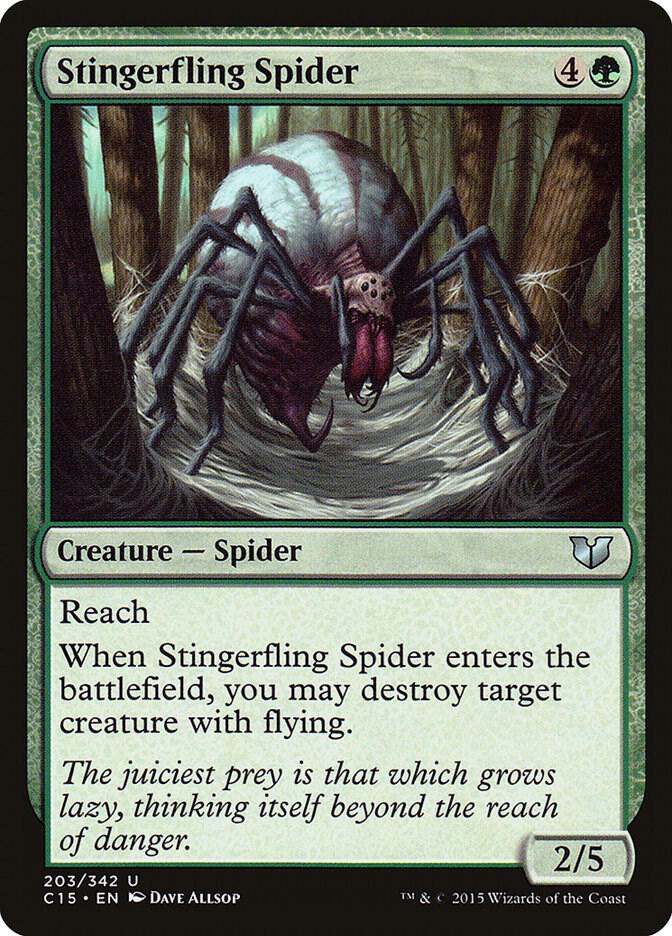 Stingerfling Spider 203 card from Commander 2015