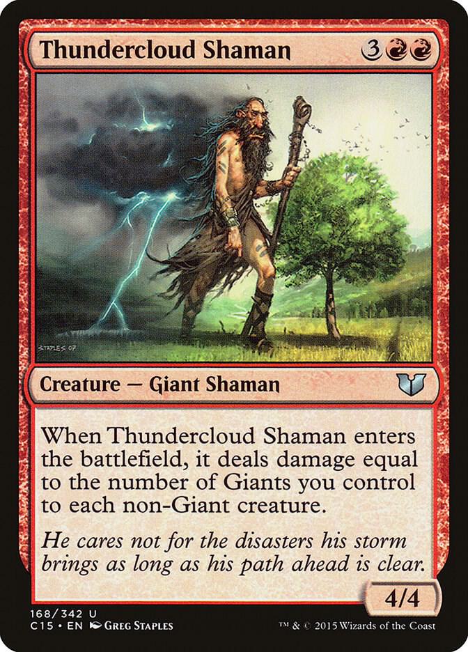 Thundercloud Shaman 168 card from Commander 2015