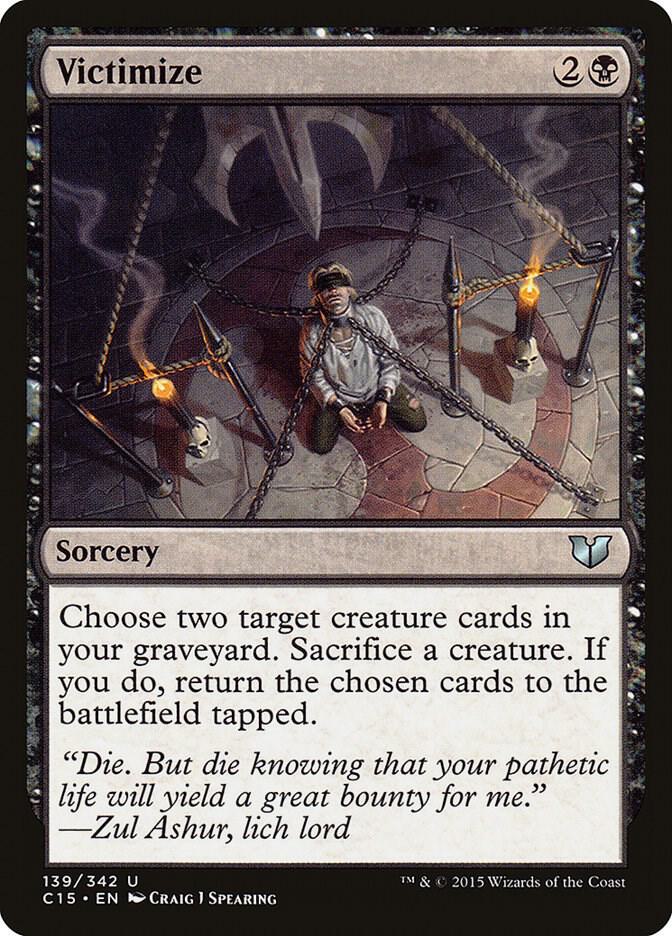 Victimize 139 card from Commander 2015