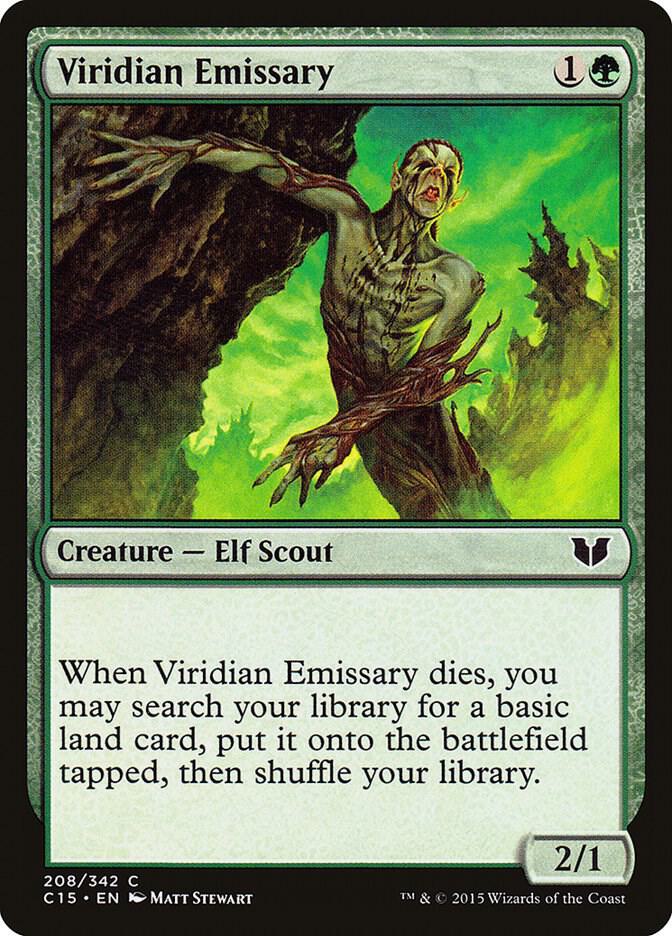 Viridian Emissary 208 card from Commander 2015