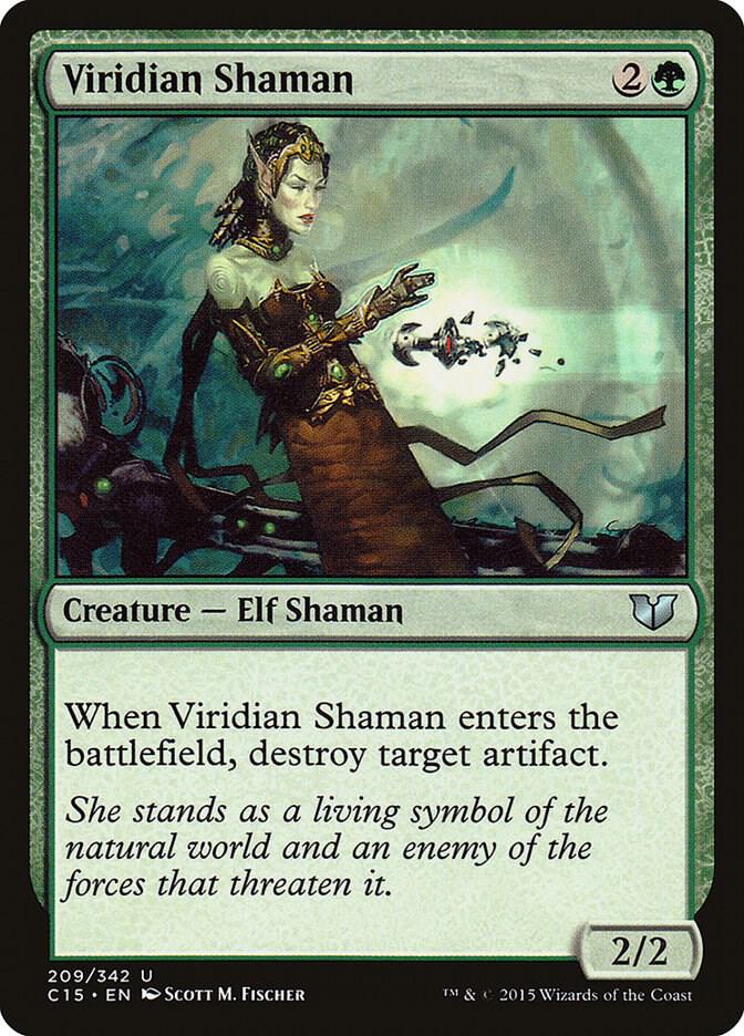 Viridian Shaman 209 card from Commander 2015