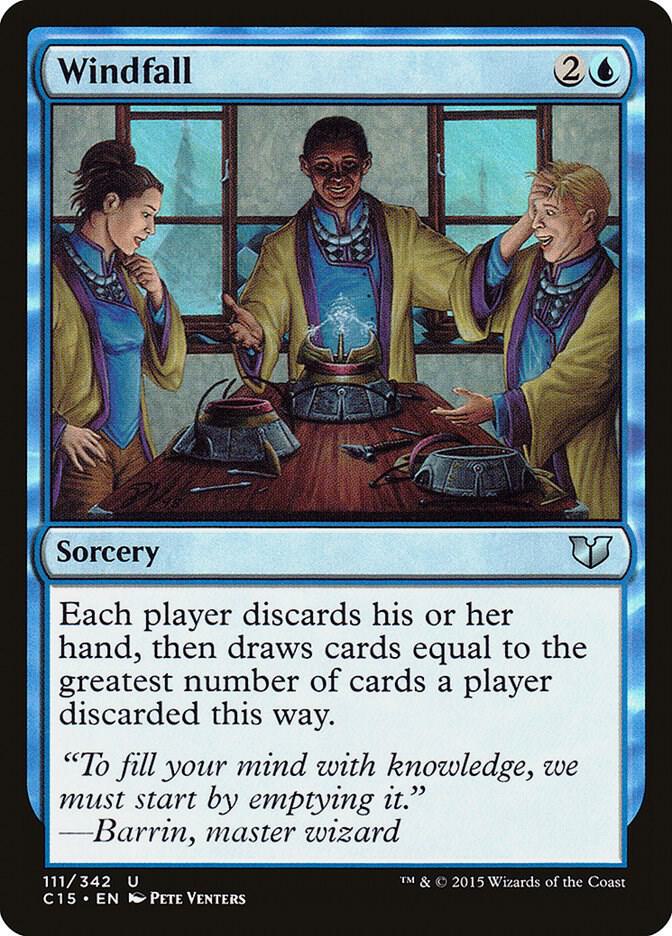 Windfall 111 card from Commander 2015