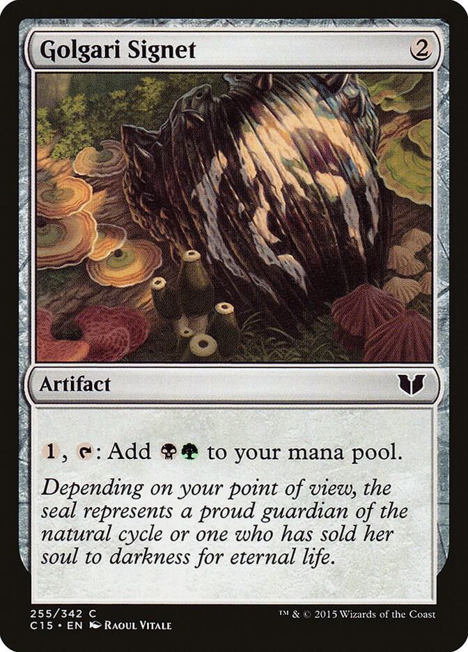 Golgari Signet 255 card from Commander 2015