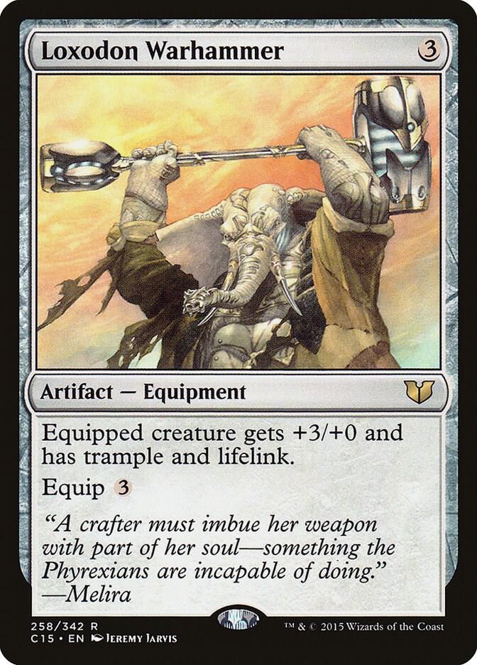 Loxodon Warhammer 258 card from Commander 2015