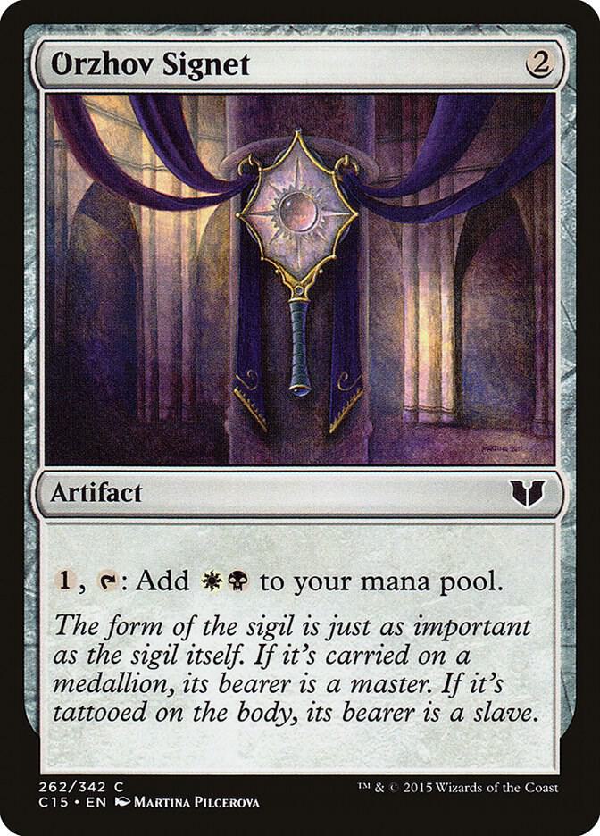 Orzhov Signet 262 card from Commander 2015