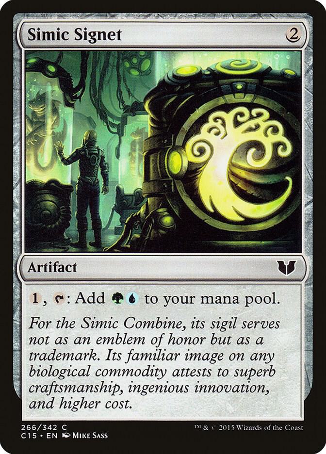 Simic Signet 266 card from Commander 2015