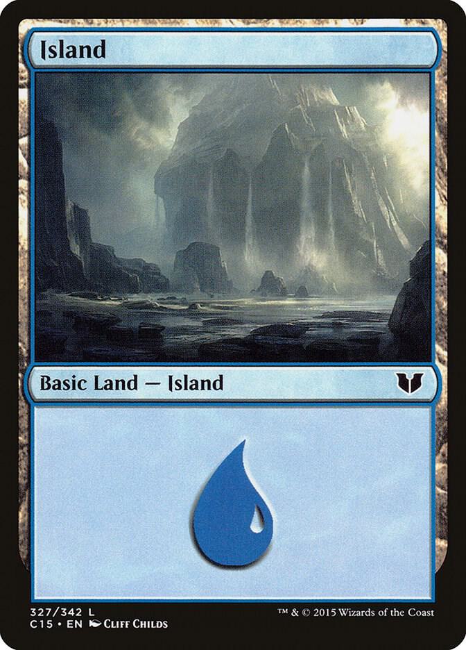 Island 327 card from Commander 2015