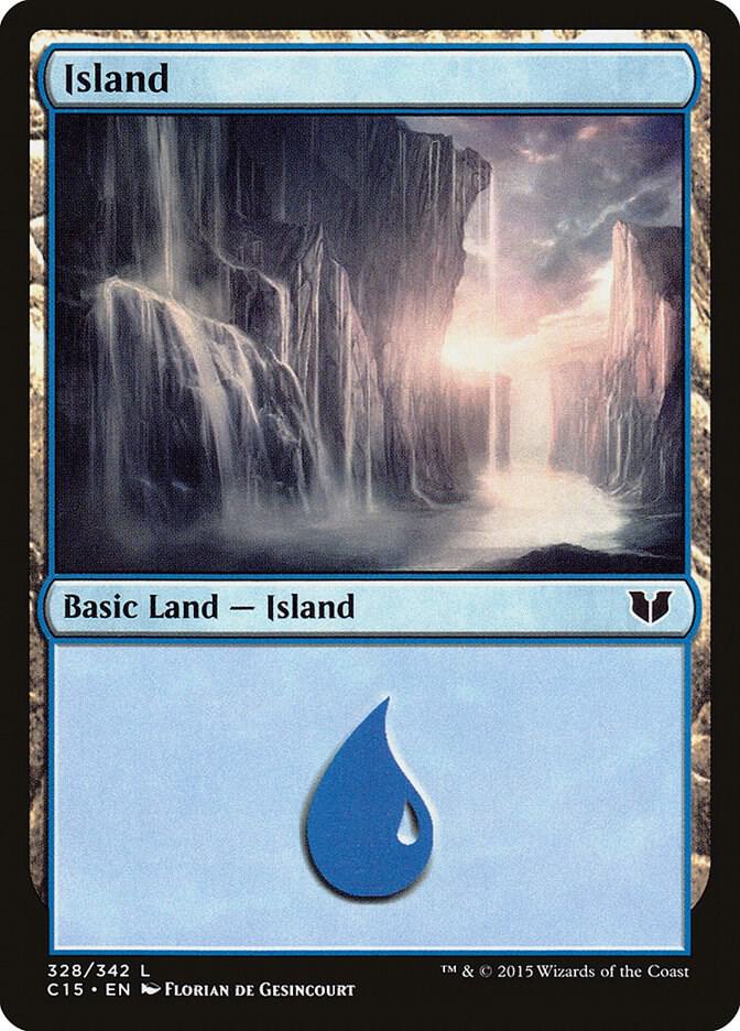 Island 328 card from Commander 2015