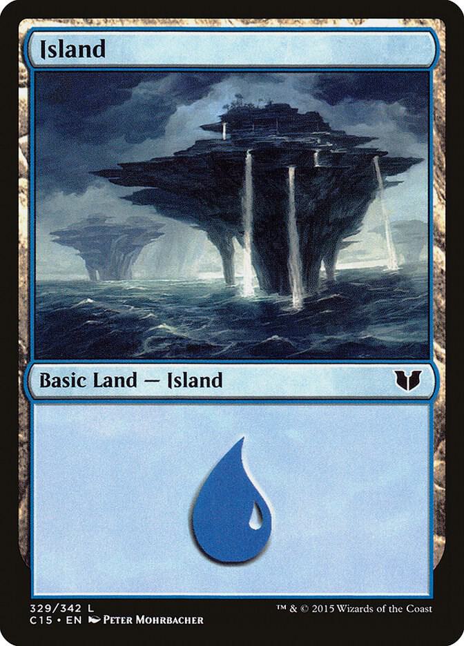 Island 329 card from Commander 2015