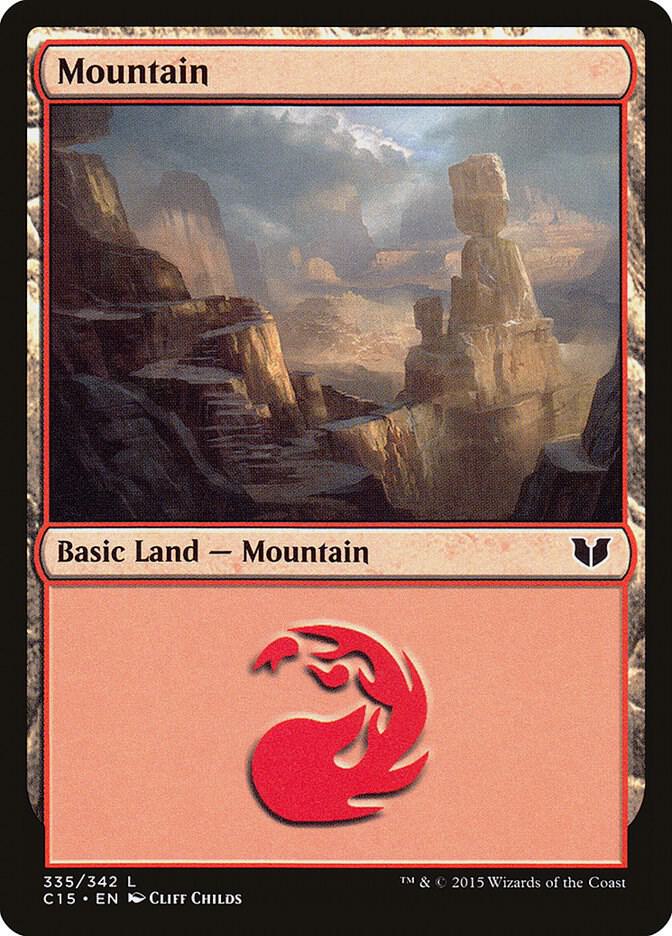 Mountain 335 card from Commander 2015