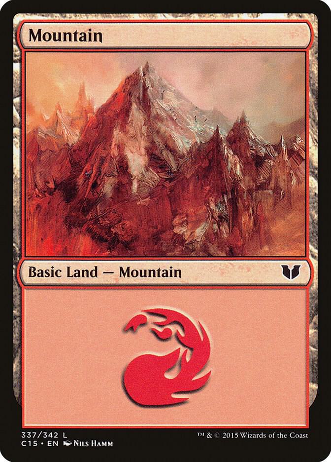 Mountain 337 card from Commander 2015
