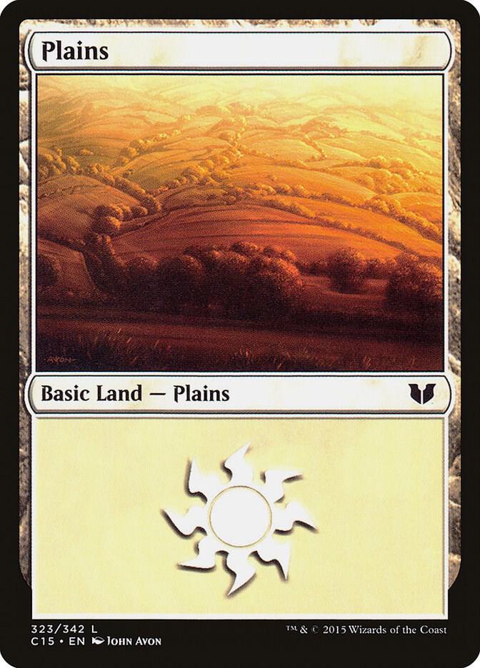 Plains 323 card from Commander 2015