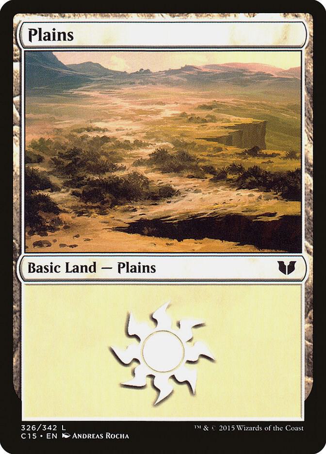 Plains 326 card from Commander 2015
