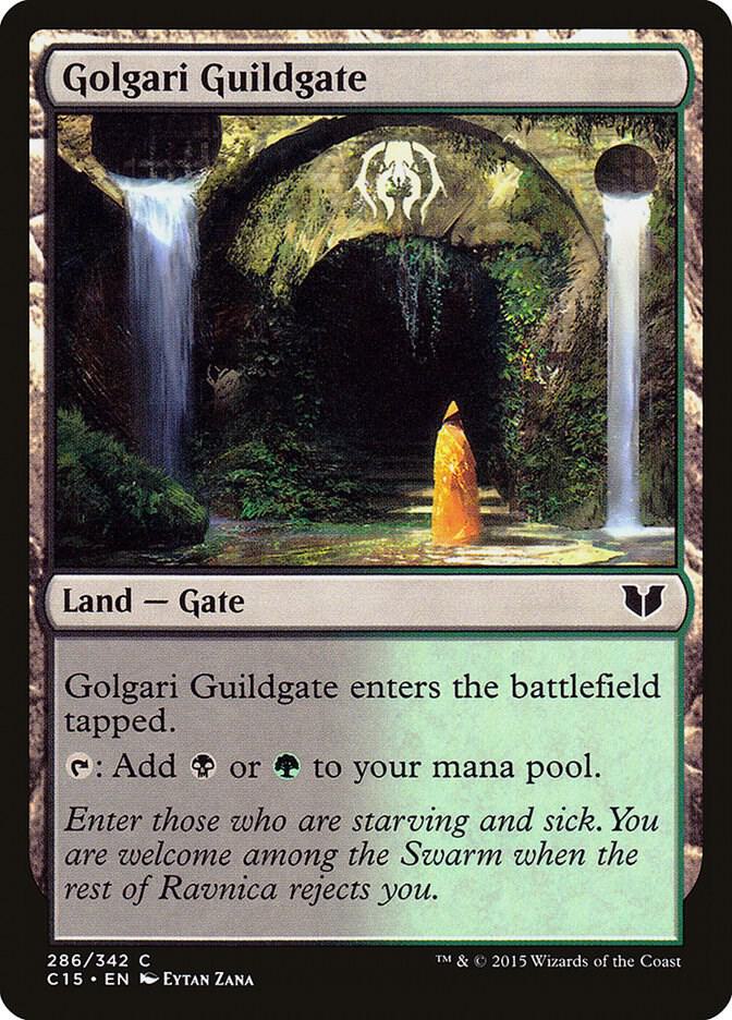 Golgari Guildgate 286 card from Commander 2015