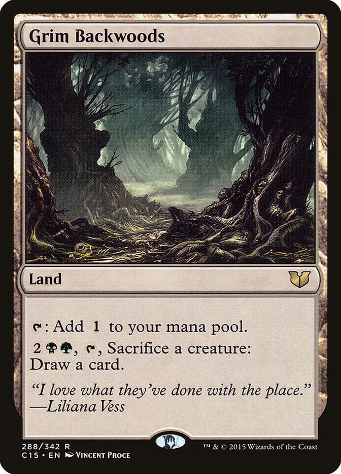 Grim Backwoods 288 card from Commander 2015
