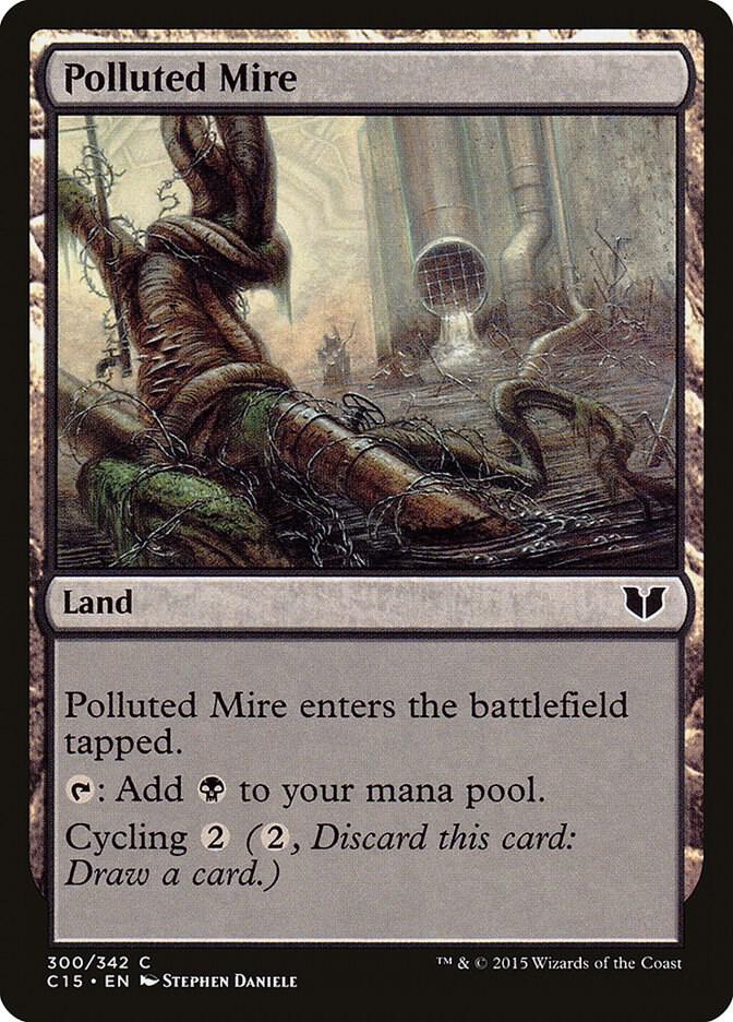 Polluted Mire 300 card from Commander 2015
