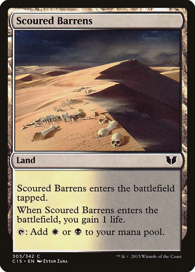 Scoured Barrens 303 card from Commander 2015