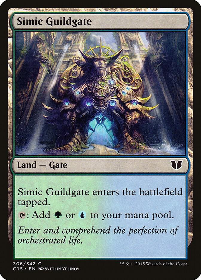 Simic Guildgate 306 card from Commander 2015