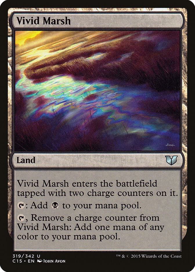 Vivid Marsh 319 card from Commander 2015